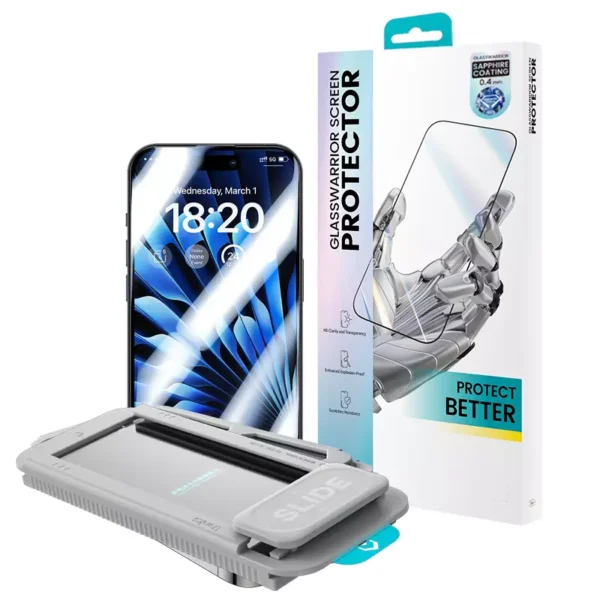 iPhone 15 Pro Max Tempered Glass Protector with Sapphire Coating GlassWarrior by Benks – 1 PACK – 6948005994105