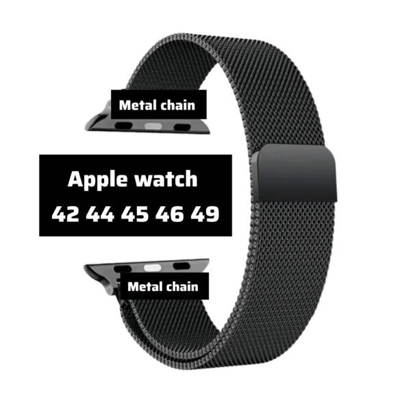 Apple watch metal chain black colour 42 44 45 46 49